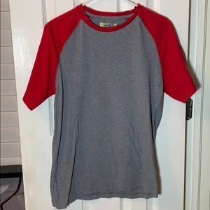 Red and gray Xersion t shirt